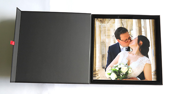 Livre de mariage 30 x 30 cm avec coffret à fermeture magnétique
